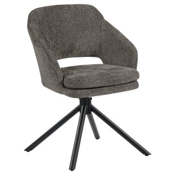 Kiara | Hotel Stuhl | Grau | Stoff/Textil | Drehfuß