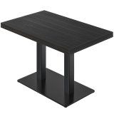 KM | Bistro Bord | 130 x 80 cm | H 77 cm | Svart | Ramme: Svart
