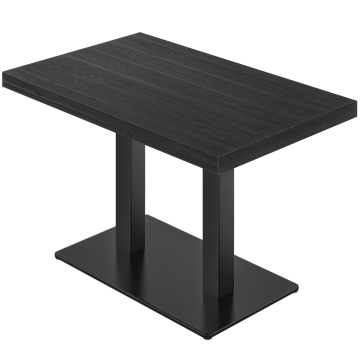 KM | Bistro Bord | 130 x 80 cm | H 77 cm | Svart | Ramme: Svart