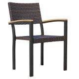 KORFU | Bistro Rattanstuhl | Braun | Rattan | Stapelbar