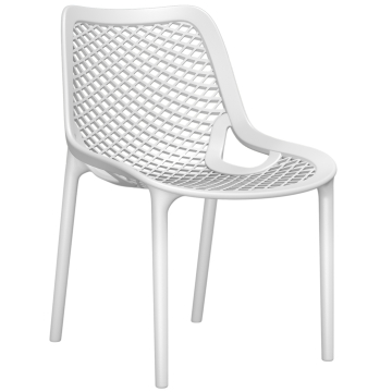 KRABI | Sedia bistrot plastica | Bianco | Plastica | Impilabile