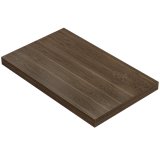 KMV | Table de bistro | L: 130 x 80 cm | H 78 cm | Noyer | Structure : Noir | Structure : 8 x 8 cm