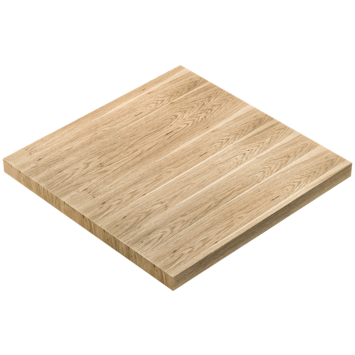 KUBA | Restaurantbordplade | 140 x 140 cm | 6 cm tyk | Eg