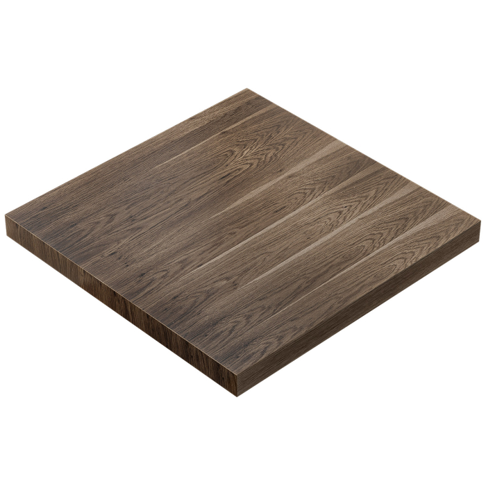 KUBA | Cateringbordplate | 120 x 120 cm | 6 cm tykk | Valnøtt