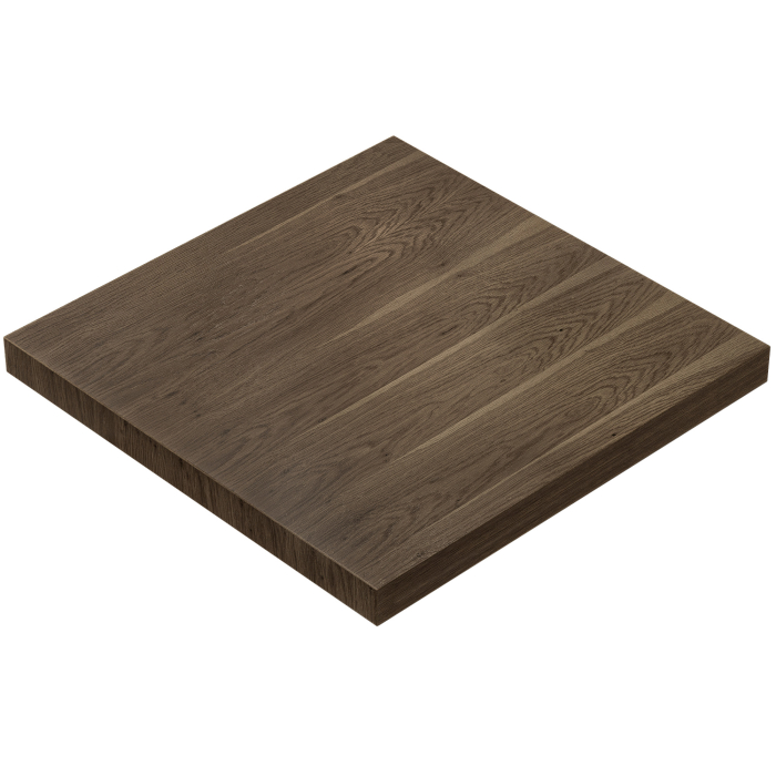 KUBA | Gastro tafelblad | 70 x 70 cm | 6 cm | Walnoot