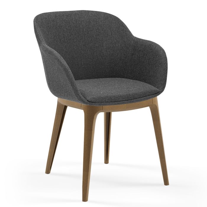 EMILIA | Sedia da bistrot | tessuto | antracite EMILIA | Sedia da bistrot | tessuto | antracite