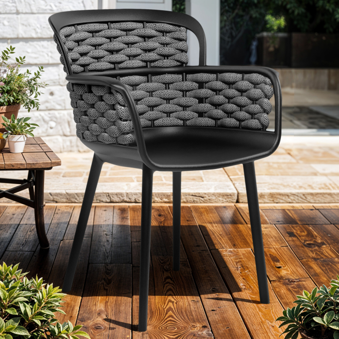 EMMA | Sedia da esterno Bistro | Plastica | Nero EMMA | Sedia da esterno Bistro | Plastica | Nero