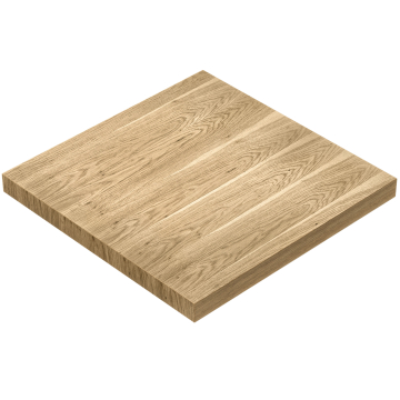 KUBA | Plateau de table gastronomique | 70 x 70 cm | 6 cm d'épaisseur | Chêne