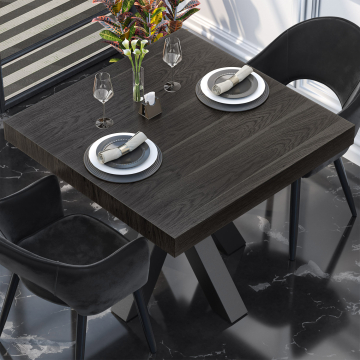 KUBA | Gastro Tischplatte | 100 x 100 cm | 6cm | Schwarz