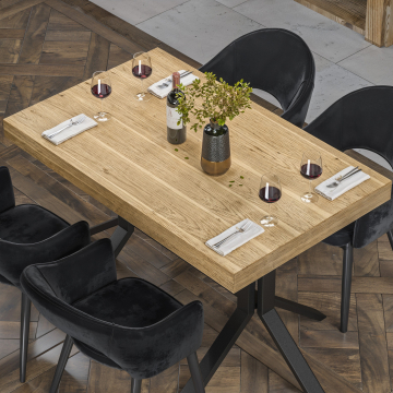 KUBA | Gastro Tischplatte | 130 x 80 cm | 6cm | Eiche