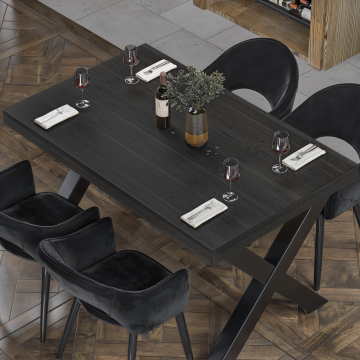 KUBA | Gastro Tischplatte | 160 x 90 cm | 6cm | Schwarz