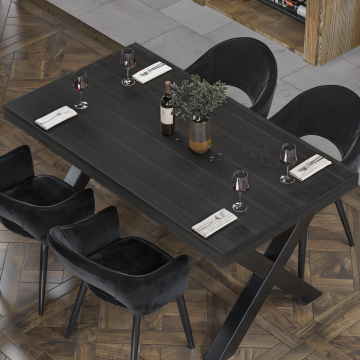 KUBA | Gastro Tischplatte | 180 x 90 cm | 6cm | Schwarz