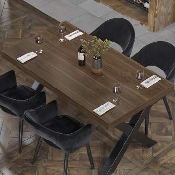 KUBA | Gastro Tischplatte | 180 x 90 cm | 6cm | Walnuß