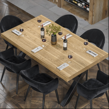 KUBA | Gastro Tischplatte | 200 x 100 cm | 6cm | Eiche