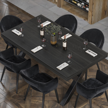 KUBA | Gastro Tischplatte | 200 x 100 cm | 6cm | Schwarz