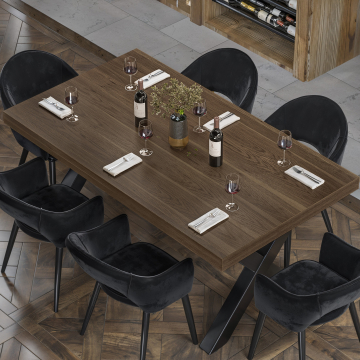 KUBA | Gastro Tischplatte | 200 x 100 cm | 6cm | Walnuß