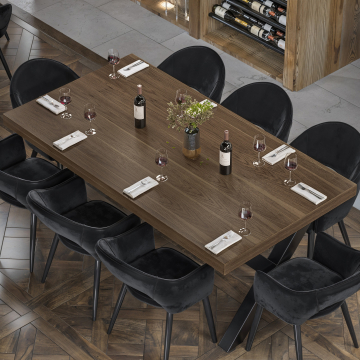 KUBA | Gastro Tischplatte | 230 x 110 cm | 6cm | Walnuß