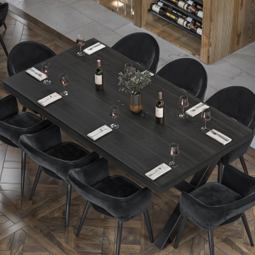 KUBA | Gastro Tischplatte | 230 x 110 cm | 6cm | Schwarz