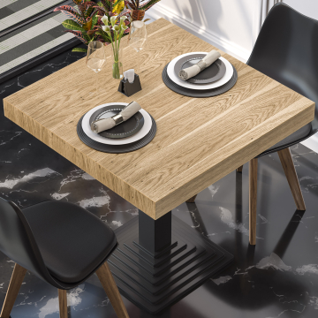 KUBA | Gastro Tischplatte | 80 x 80 cm | 6cm | Eiche
