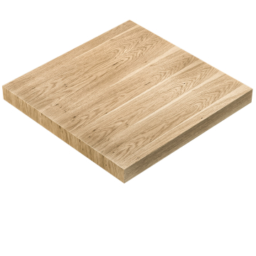 KUBA | Gastro Tischplatte | 80 x 80 cm | 6cm | Eiche