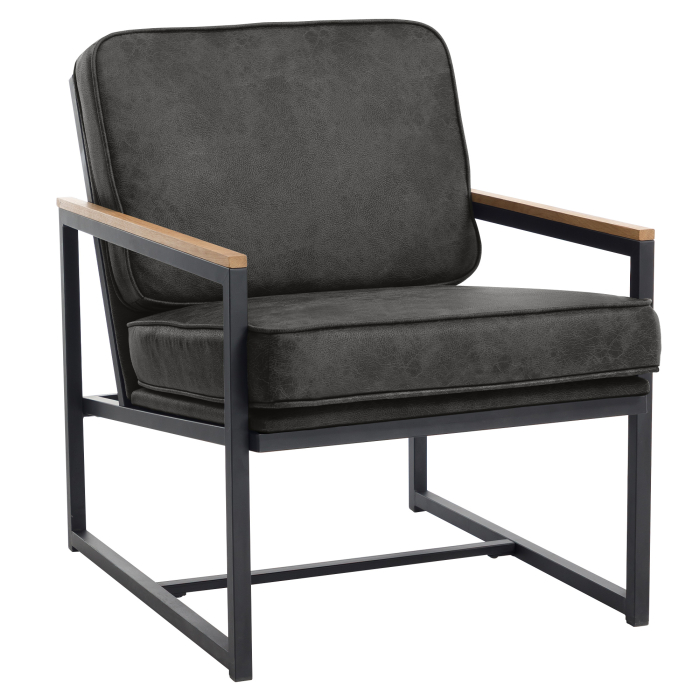 KYLA | Designer Sessel | Leder | Schwarz