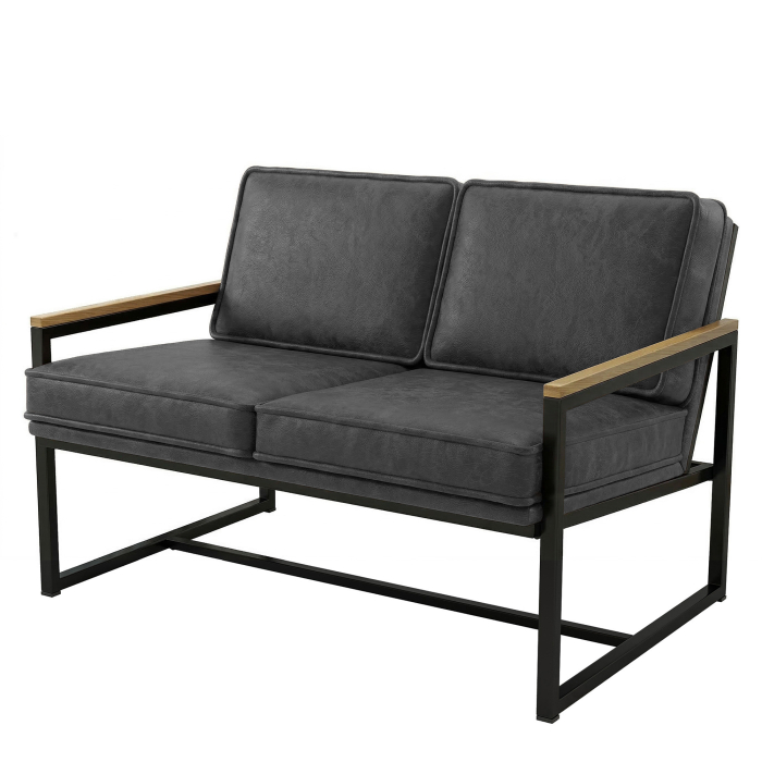 KYLA | Designer Sitzbank | Leder | Schwarz