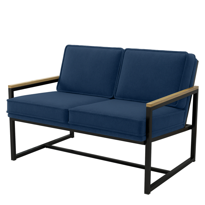 KYLA | Designer Sitzbank | Samt | Blau