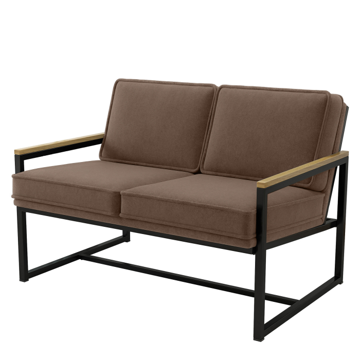 KYLA | Designer Sitzbank | Samt | Braun