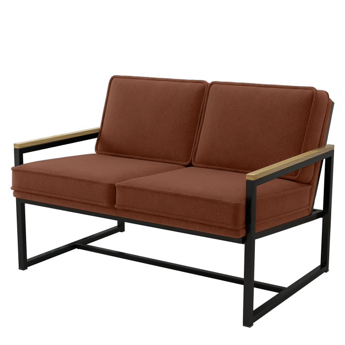 KYLA | Designer Sitzbank | Samt | Rot Bronze