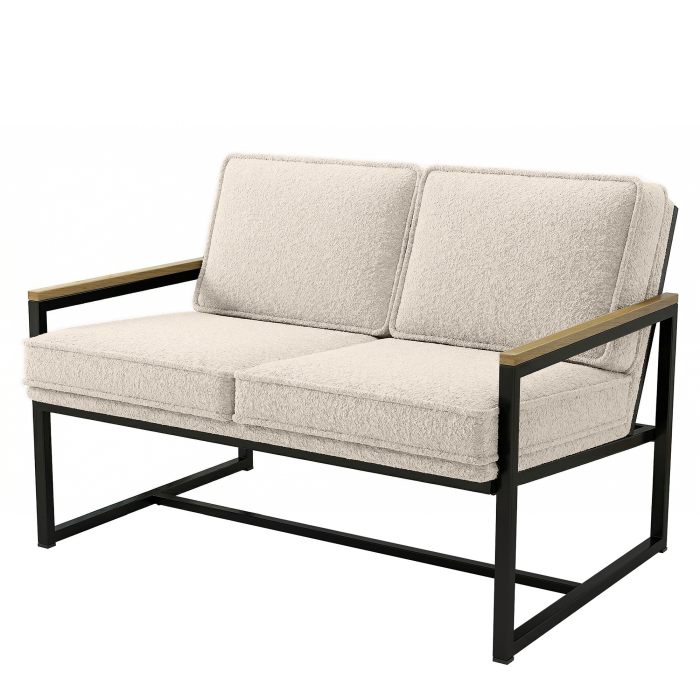 KYLA | Designer Sitzbank | Teddystoff | Beige