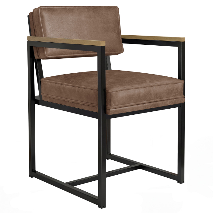 KYLA | Designerstuhl | Leder | Braun