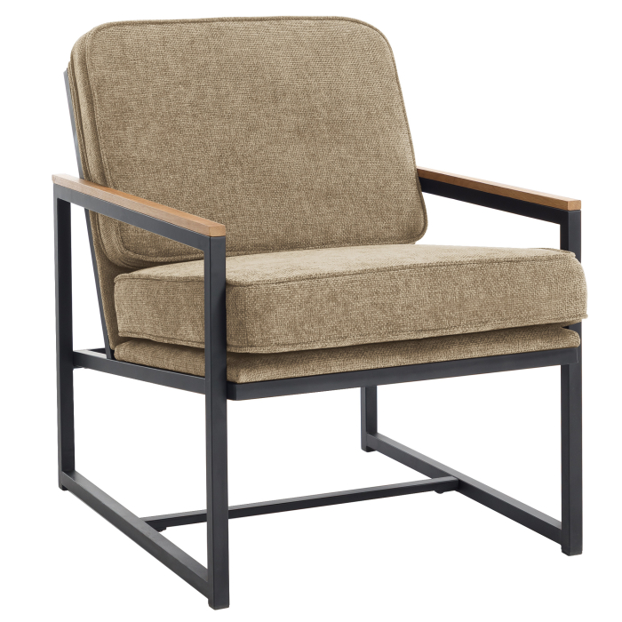KYLA | Designer Armchair | Textile/Fabric | Taupe