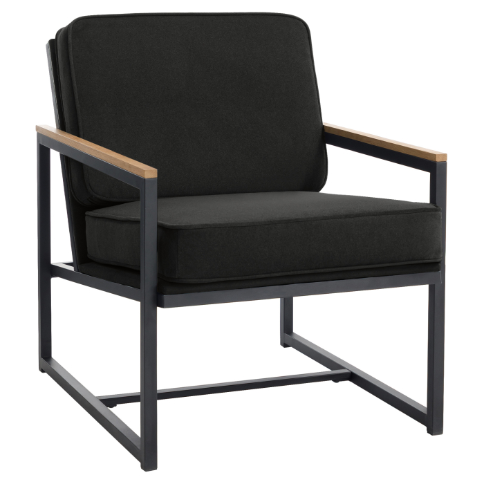 KYLA | Designer Sessel | Samt | Schwarz