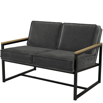 KYLA | Banc design | Velours | Gris