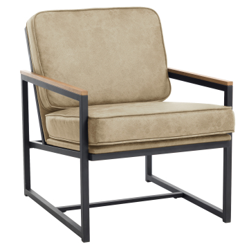 KYLA | Designer Sessel | Leder | Beige