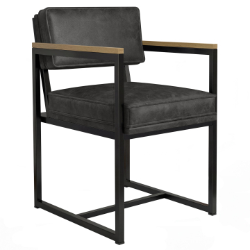 KYLA | Designerstuhl | Leder | Schwarz