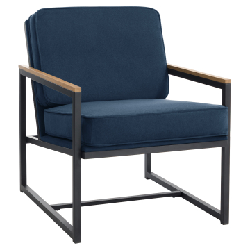 KYLA | Designerstuhl | Samt | Blau