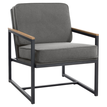 KYLA | Designerstuhl | Samt | Grau