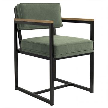 KYLA | Designerstuhl | Samt | Grün