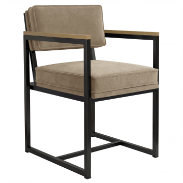 KYLA | Designerstuhl | Samt | Taupe