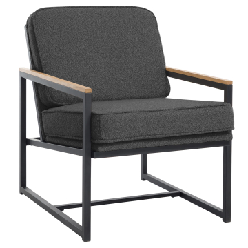 KYLA | Designerstuhl | Teddystoff | Dunkel Grau