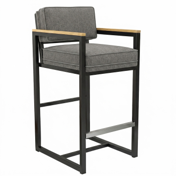 KYLA | Tabouret de bar pour la restauration | Textile / Tissu | Gris