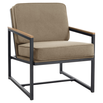 KYLA | Designer Sessel | Samt | Taupe