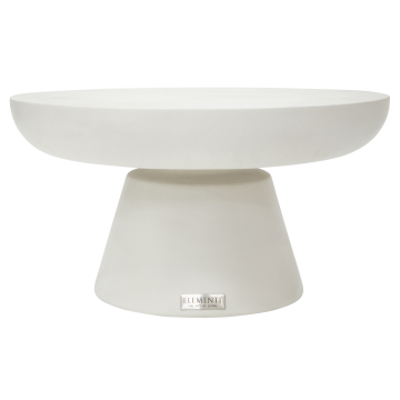 KYLIX | Design Couchtisch | Ø:H 86 x 35 cm | Beton | Weiss