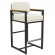 KYLA | Tabouret de bar pour la restauration | Tissu teddy | Crème