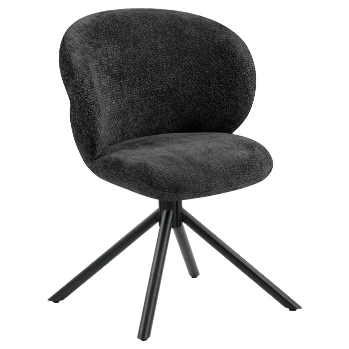 Lana | Hotel Chair | Black | Fabric/Textile | Swivel Base