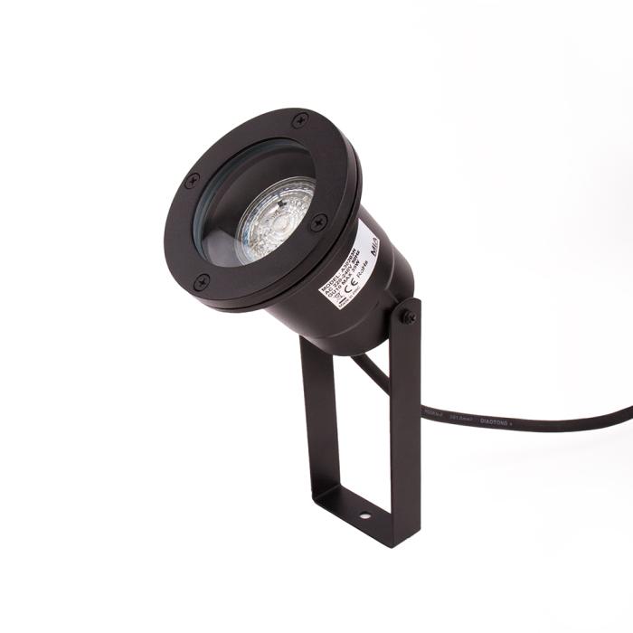 LARS jordspydvarmer svart Ø90xH350mm 1x35W GU10 IP54