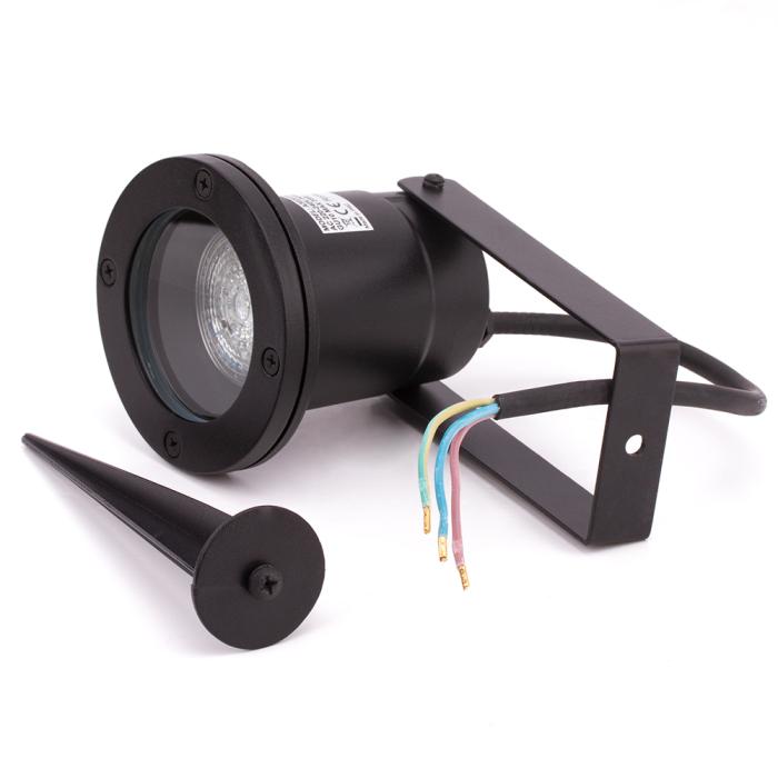 LARS jordspydvarmer svart Ø90xH350mm 1x35W GU10 IP54
