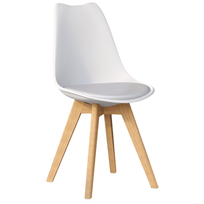 LAMOCA | Skallstol | Hvit | plast