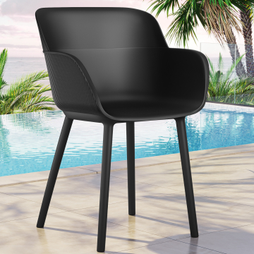 LAGOMERA | Schalenstuhl | Schwarz | Kunststoff